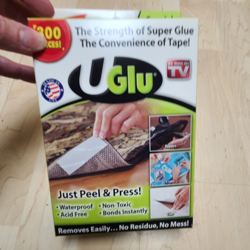 UGlu Adhesive Strips,  New Box Of 300